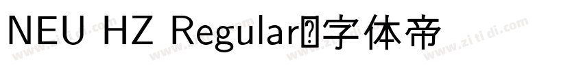 NEU HZ Regular字体转换